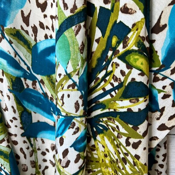 Chicos Kimono Womens One Size Colorful Animal and Palm Print Cover Up Summer - Picture 6 of 13